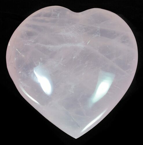 Polished Rose Quartz Heart - Madagascar #63011